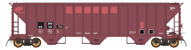 4785 PS2-CD Covered Hopper Late Version - Ready to Run -- Burlington Northern (Patched Ex-CR, Boxcar Red, black)