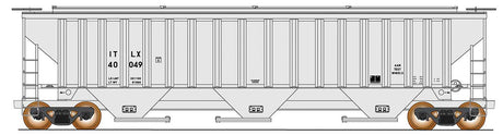 Trinity Rib-Side Covered Hopper - Ready to Run -- ITLX (gray, reporting marks only)