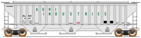 Trinity Rib-Side Covered Hopper - Ready to Run -- Agri industries ALEX (gray, green)