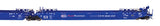Maxi IV Intermodal Well Car 3-Unit Set Early Version - Ready to Run -- Pacer Stacktrain BRAN (blue, white, red)-2