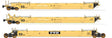 Maxi IV Intermodal Well Car 3-Unit Set Early Version -Ready to Run -- TTX #723444 (yellow, black, white roadnumber)