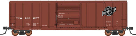 Pullman-Standard 5277 Cu.Ft. Exterior-Post Boxcar - Ready to Run -- Chicago & North Western (Boxcar Red, black logo)