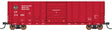 Pullman-Standard 5277 Cu.Ft. Exterior-Post Boxcar - Ready to Run -- Canadian Pacific (red, white, black, Beaver Logo)