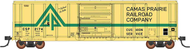 Pullman-Standard 5277 Cu.Ft. Exterior-Post Boxcar - Ready to Run -- Camas Prairie (Fantasy Scheme, yellow, green)