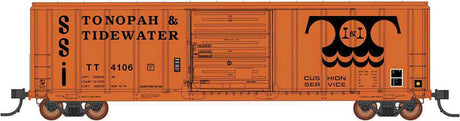 Pullman-Standard 5277 Cu.Ft. Exterior-Post Boxcar - Ready to Run -- Tonopah & Tidewater (Fantasy Scheme, orange, black)
