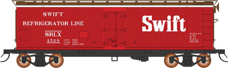 Fruit Growers Express Wood Refrigerator Car - Ready to Run -- Swift (red, white, Boxcar Red)