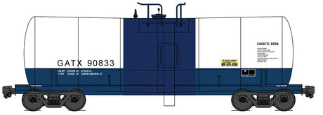 Trinity 19,600-Gallon Tank Car - Ready to Run -- GATX (white, blue)