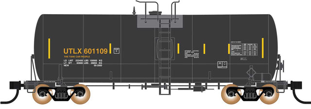 Trinity 19,600-Gallon Tank Car - Ready to Run -- Union Tank Car UTLX (Post 2005, black, yellow)