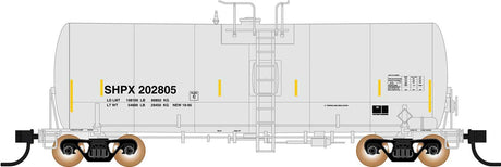 Trinity 19,600-Gallon Tank Car - Ready to Run -- Shippers Car Line SHPX (Post 2005, gray, black, yellow)