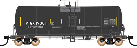 Trinity 19,600-Gallon Tank Car - Ready to Run -- VTGX (Post 2005, black, yellow)