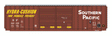 FMC 5283 Cubic Foot Double-Door Boxcar - Ready to Run -- Southern Pacific (Boxcar Red, white, yellow; Large Lettering, Hydra Cushion)