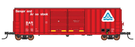 FMC 5283 Cubic Foot Double-Door Boxcar - Ready to Run -- Bangor & Aroostook (1979 Scheme, red, white, blue, Wave Logo)