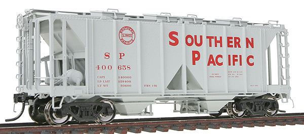 1958 Cubic Foot 2-Bay Covered Hopper w/Open Sides - Ready to Run -- Southern Pacific