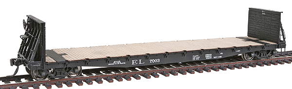 70-Ton Bulkhead Flatcar - Ready to Run -- Erie Lackawanna (black)