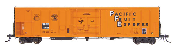 R-70-20 Mechanical Reefer w/Keystone Underframe & Early Roof - Ready to Run -- Southern Pacific Fruit Express SPFE (Restencil, orange, black Number Field)
