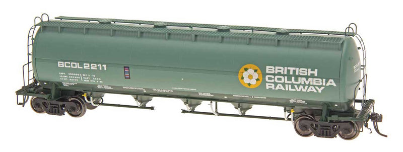 Procor Pressure-Flow Hopper - Ready to Run -- British Columbia Railway #2220 (green, white, yellow, Dogwood Logo)