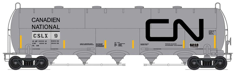 Procor Pressure-Flow Hopper - Ready to Run -- Holcim Canada Inc. CSLX #9 (Ex-CN, gray, black Noodle Logo & Lettering)