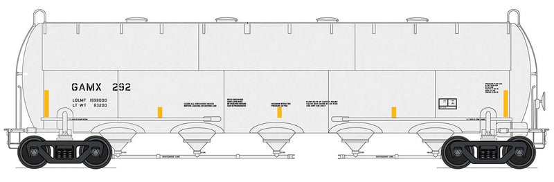 Procor Pressure-Flow Hopper - Ready to Run -- Arrendadora Nacional de Carros de Ferrocarril GAMX #292 (gray, yellow)