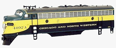 Assembled Body Shell Only - EMD F7A Phase I -- Chicago & North Western