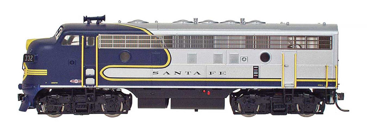 EMD F7A - Sound and DCC -- Santa Fe (Warbonnet, silver, blue, yellow)