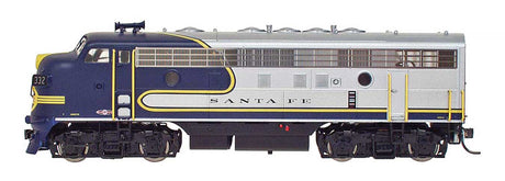 EMD F7A - Sound and DCC -- Santa Fe (Warbonnet, silver, blue, yellow)