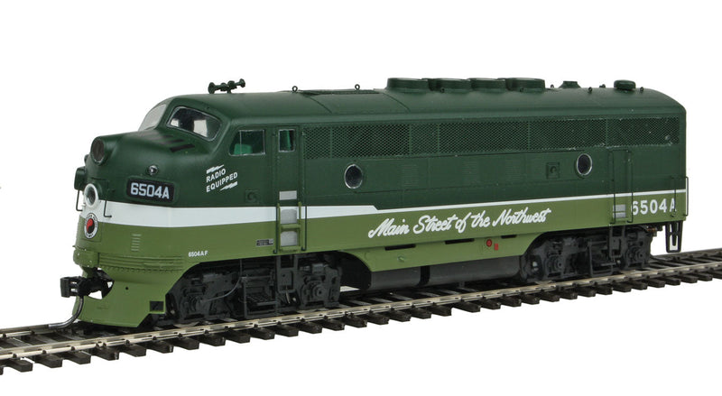 EMD F3A w/LokSound & DCC -- Northern Pacific (Loewy 2-Tone Green, Main Street Slogan)