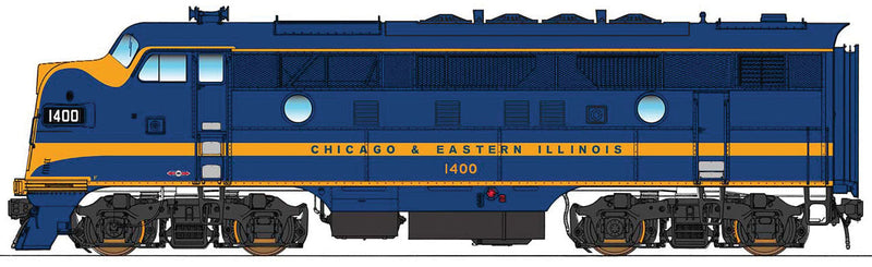 EMD F3A w/DCC -- Chicago & Eastern Illinois (blue, orange)-1