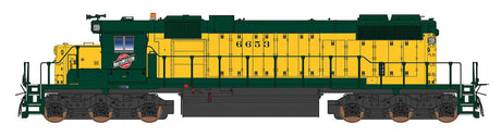 EMD SD38-2 w/DCC -- Chicago & North Western (yellow, green)