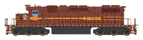 EMD SD38-2 w/Loksound & DCC -- Duluth, Missabe & Iron Range (maroon, yellow)