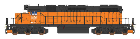 EMD SD38-2 w/DCC -- Bessemer & Lake Erie (orange, black)