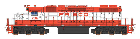 EMD SD38-2 w/Loksound & DCC -- St. Louis - San Francisco (red, white)