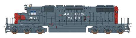 EMD SD38-2 w/Loksound & DCC -- Southern Pacific (gray, red)