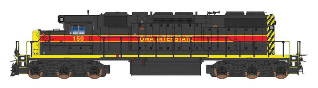 EMD SD38-2 w/Loksound & DCC -- Iowa Interstate (black, red, yellow)