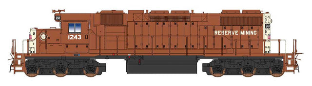 EMD SD38-2 - DCC -- Reserve Mining (Boxcar Red, cream)