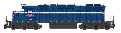 EMD SD38-2 - Sound and DCC -- Progressive Rail (blue, white, red)