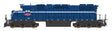 EMD SD38-2 - DCC -- Progressive Rail (blue, white, red)