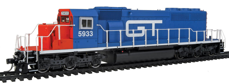 EMD SD40-2 w/LokSound & DCC -- Grand Trunk (Blue, red, white)