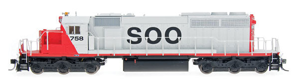 EMD SD40-2 w/DCC -- Soo Line (white, red, black)