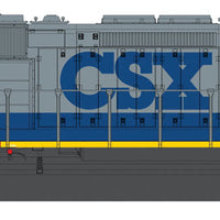 EMD SD40-2 w/DCC -- CSX (YN2 Scheme, gray, blue, yellow)