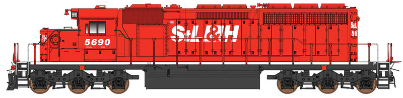 EMD SD40-2 w/DCC -- St. Lawrence & Hudson (red, white)-1