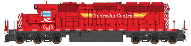 EMD SD40-2 w/DCC -- Nebraska Central (red, yellow)-1