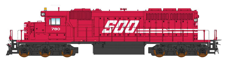 EMD SD40-2 w/DCC -- Soo Line (1990s red, white, Parallelogram Logo)