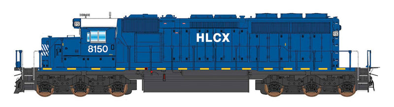 EMD SD40-2 w/DCC -- Helm Leasing HLCX (blue, white)