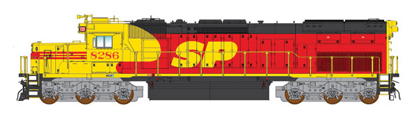 EMD SD40T-2 Tunnel Motor Snoot w/LokSound & DCC -- Southern Pacific (SPSF Merger Scheme, red, yellow, black)
