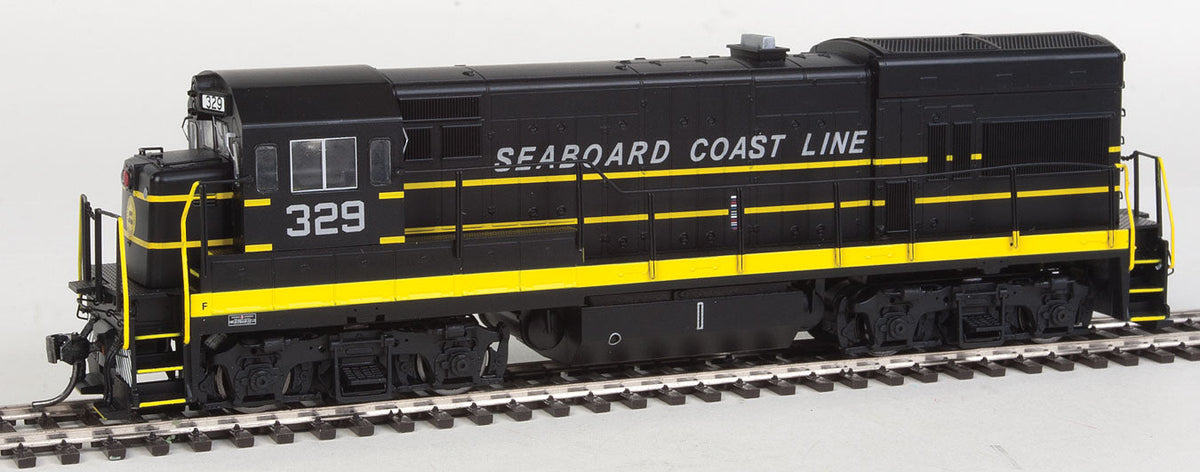 GE U18B w/LokSound & DCC -- Seaboard Coast Line (black, yellow, silver)