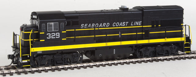 GE U18B w/LokSound & DCC -- Seaboard Coast Line (black, yellow, silver)