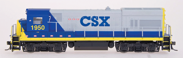 GE U18B - Standard DC -- CSX (Bright Future, gray, blue, yellow)