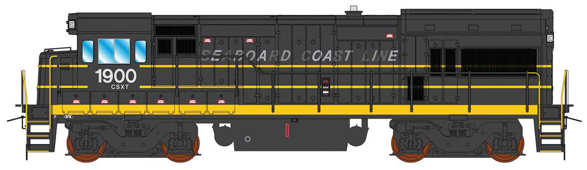 GE U18B - LokSound and DCC -- CSX (Patched Ex-SCL, black, yellow)