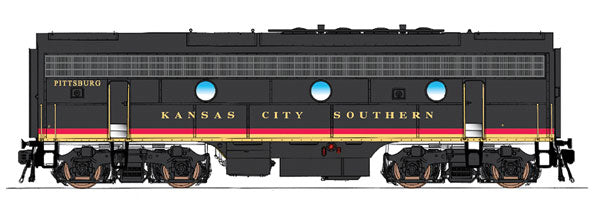 EMD F9B w/DCC -- Kansas City Southern #KCS 3 (black, red, yellow)