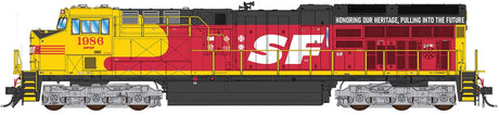 GE ET44AC Tier 4 GEVO - Sound and DCC -- Southern Pacific Santa Fe #1986 (SPSF Fantasy Heritage, red, black, yellow)-1